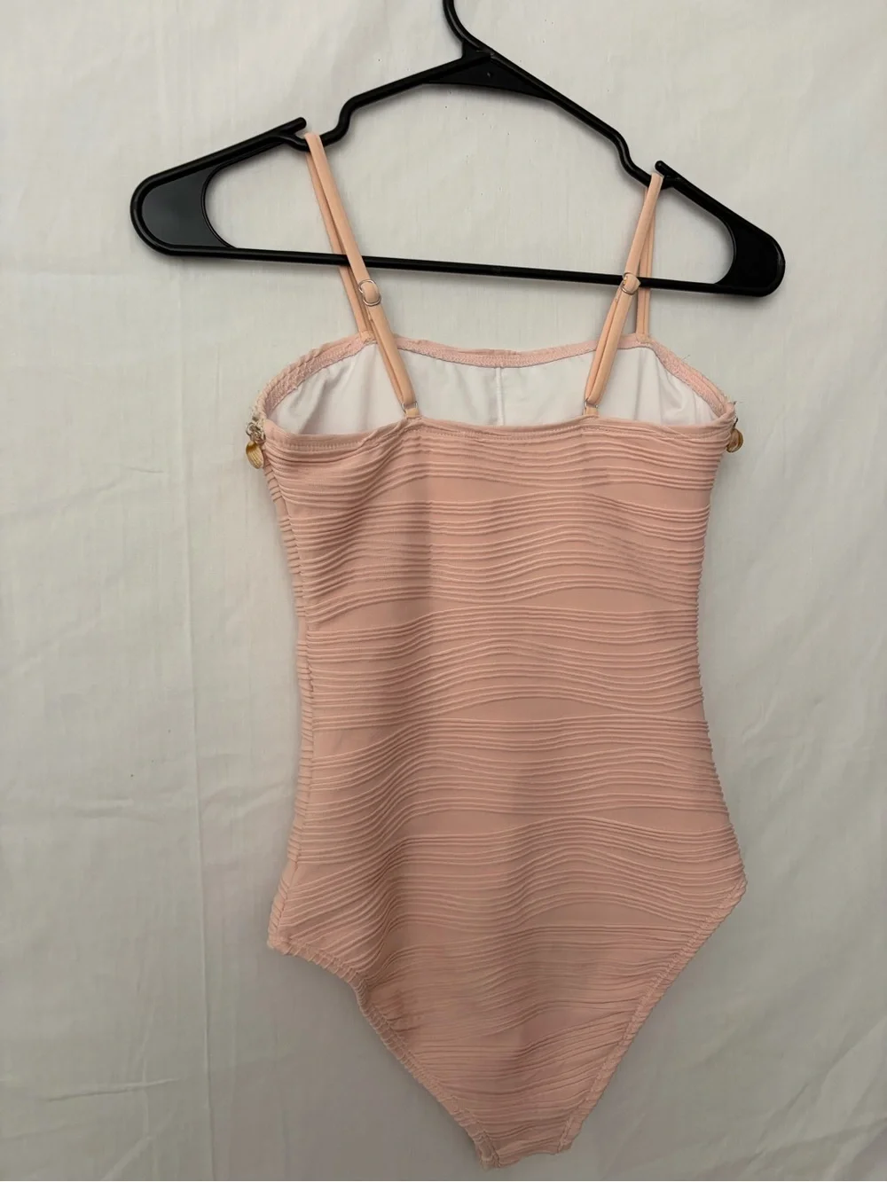 Girls’ Pink One Piece Swimsuit Shell Charms Size 13-14Y(A786)